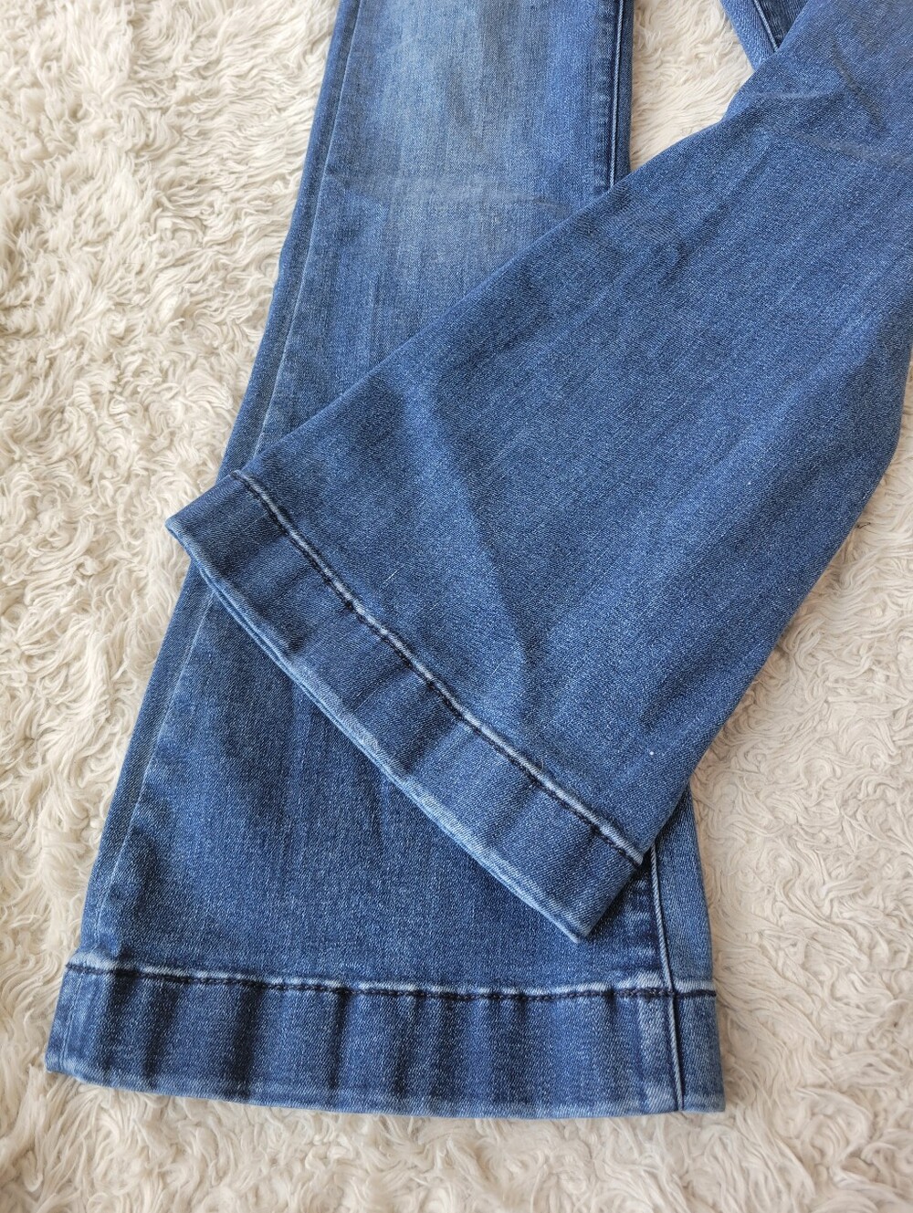 7 For All Mankind Dojo Women’s Flare Jeans Pond Blue 7FAM Size 23 - Picture 7 of 10